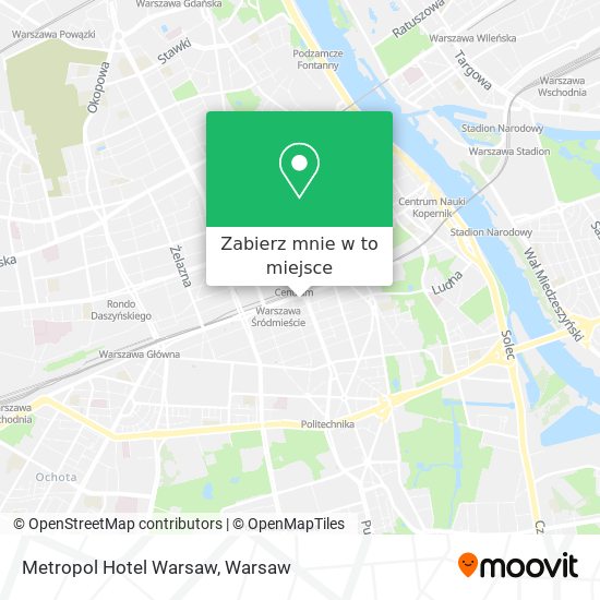 Mapa Metropol Hotel Warsaw