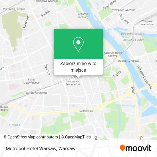 Mapa Metropol Hotel Warsaw