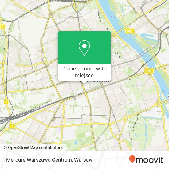 Mapa Mercure Warszawa Centrum