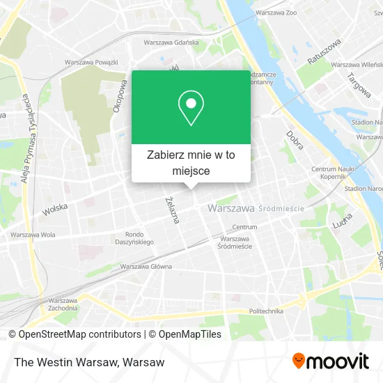 Mapa The Westin Warsaw