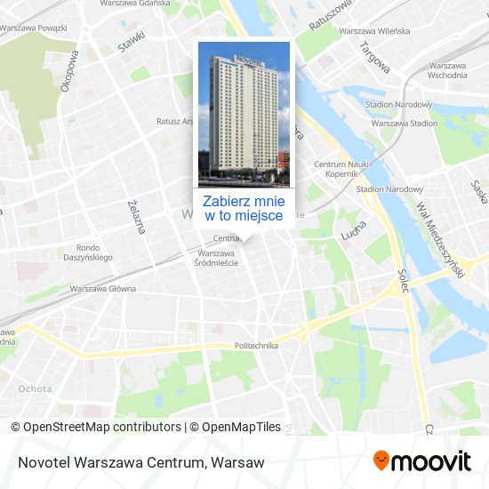 Mapa Novotel Warszawa Centrum