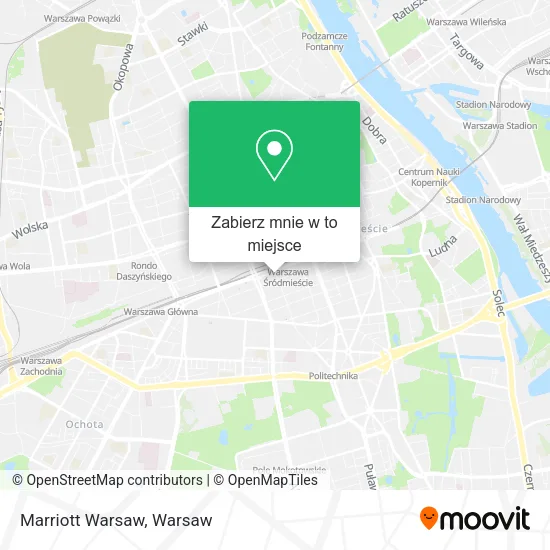 Mapa Marriott Warsaw