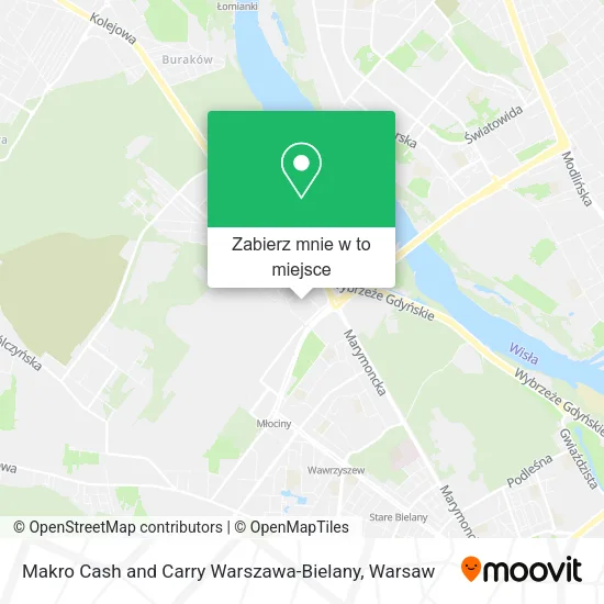 Mapa Makro Cash and Carry Warszawa-Bielany
