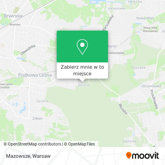 Mapa Mazowsze