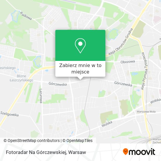 Mapa Fotoradar Na Górczewskiej