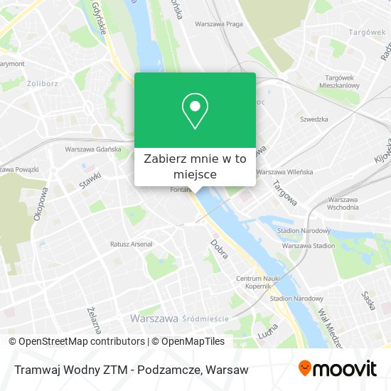 Mapa Tramwaj Wodny ZTM - Podzamcze