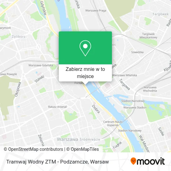 Mapa Tramwaj Wodny ZTM - Podzamcze