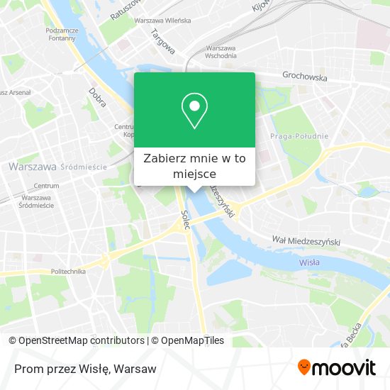 Mapa Prom przez Wisłę