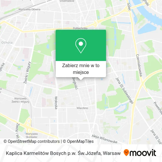 Mapa Kaplica Karmelitów Bosych p.w. Św.Józefa