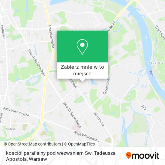 Mapa kosciól parafialny pod wezwaniem Sw. Tadeusza Apostola