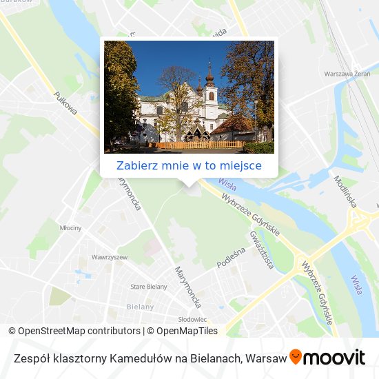 Mapa Zespół klasztorny Kamedułów na Bielanach