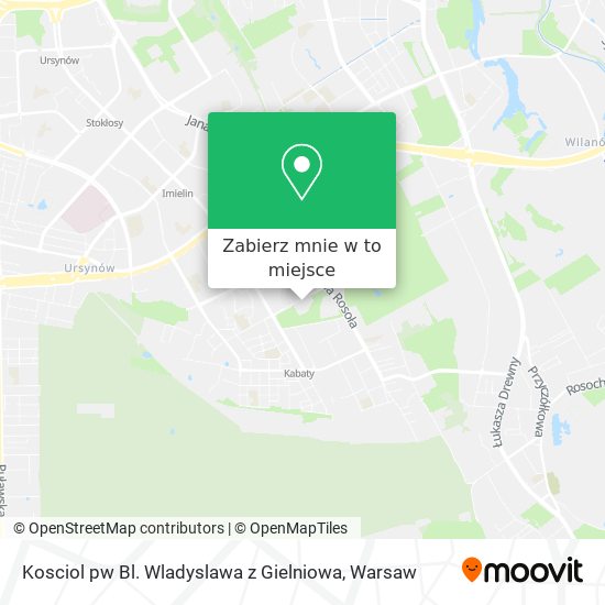 Mapa Kosciol pw Bl. Wladyslawa z Gielniowa