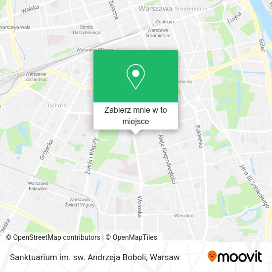 Mapa Sanktuarium im. sw. Andrzeja Boboli