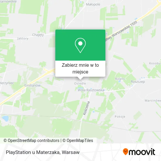Mapa PlayStation u Materzaka