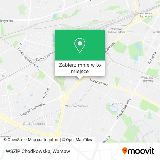 Mapa WSZiP Chodkowska