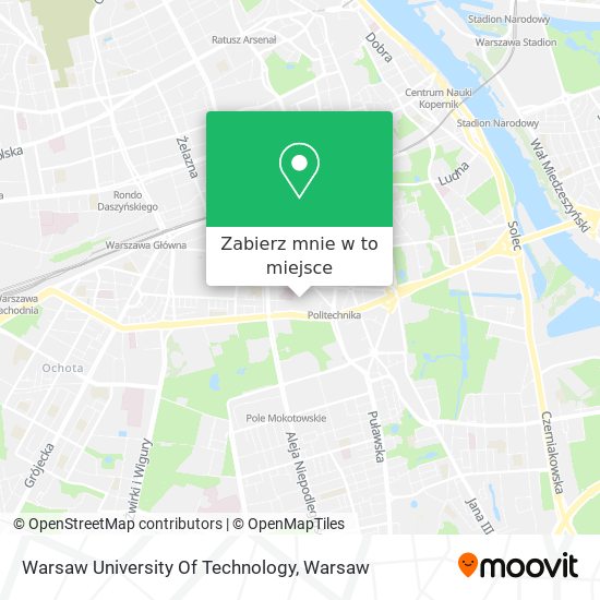 Mapa Warsaw University Of Technology