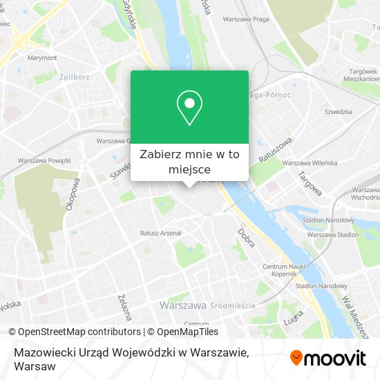 Mapa Mazowiecki Urząd Wojewódzki w Warszawie