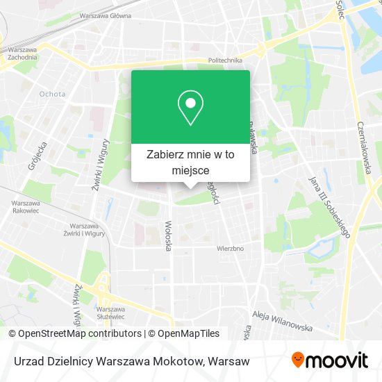 Mapa Urzad Dzielnicy Warszawa Mokotow