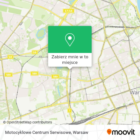 Mapa Motocyklowe Centrum Serwisowe