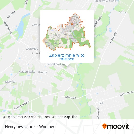 Mapa Henryków-Urocze