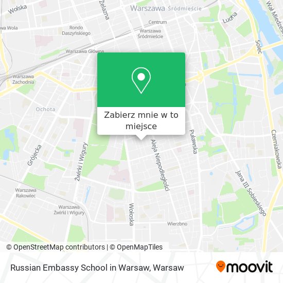 Mapa Russian Embassy School in Warsaw