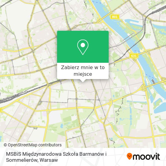 Mapa MSBiS Międzynarodowa Szkoła Barmanów i Sommelierów