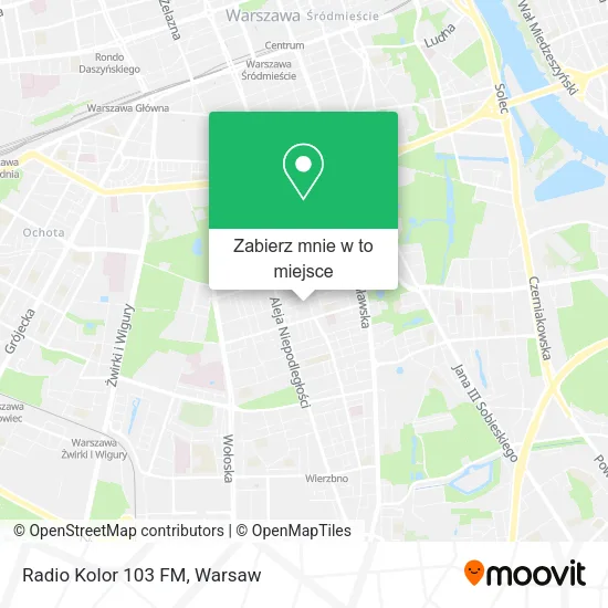 Mapa Radio Kolor 103 FM