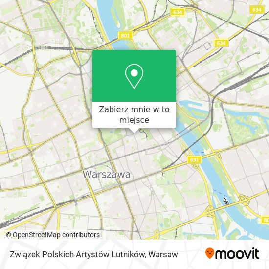 Mapa Związek Polskich Artystów Lutników