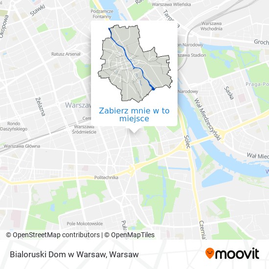 Mapa Bialoruski Dom w Warsaw