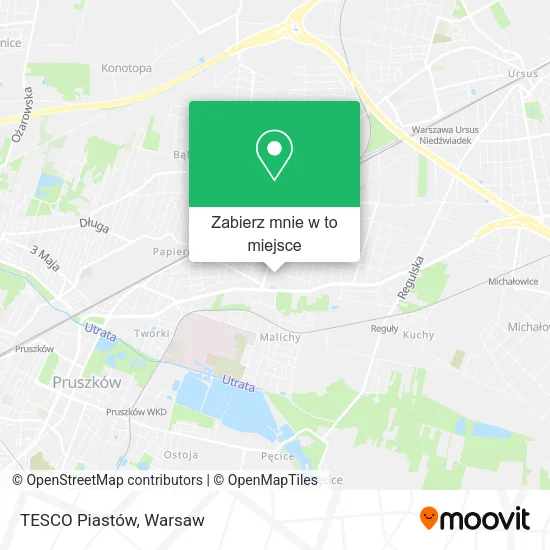Mapa TESCO Piastów