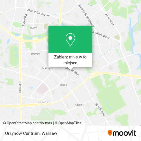Mapa Ursynów Centrum