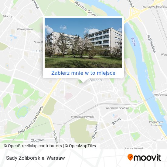 Mapa Sady Żoliborskie