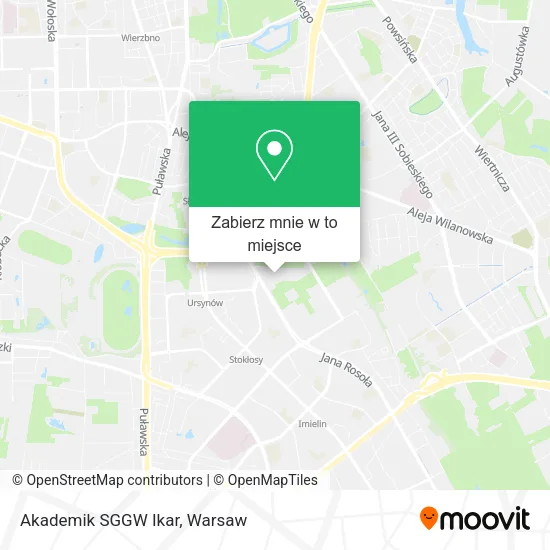 Mapa Akademik SGGW Ikar