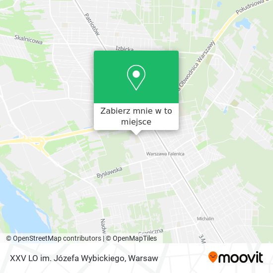 Mapa XXV LO im. Józefa Wybickiego