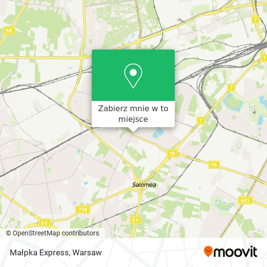 Mapa Małpka Express