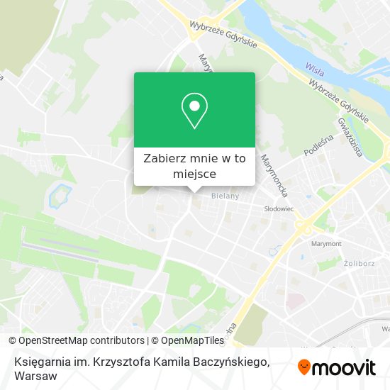 Mapa Księgarnia im. Krzysztofa Kamila Baczyńskiego