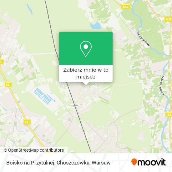 Mapa Boisko na Przytulnej. Choszczówka