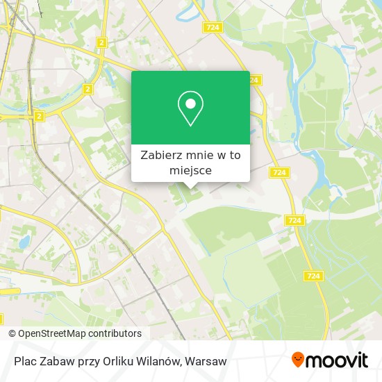 Mapa Plac Zabaw przy Orliku Wilanów