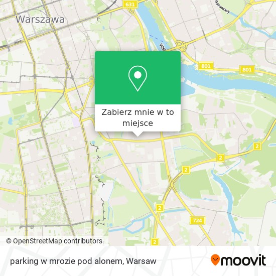 Mapa parking w mrozie pod alonem