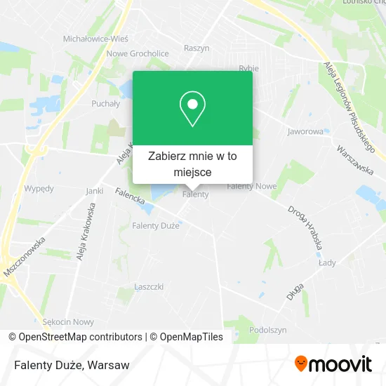 Mapa Falenty Duże