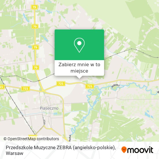 Mapa Przedszkole Muzyczne ZEBRA (angielsko-polskie)