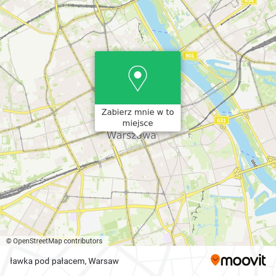 Mapa ławka pod pałacem