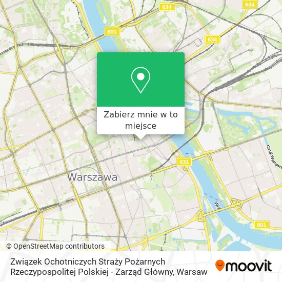 Mapa Związek Ochotniczych Straży Pożarnych Rzeczypospolitej Polskiej - Zarząd Główny