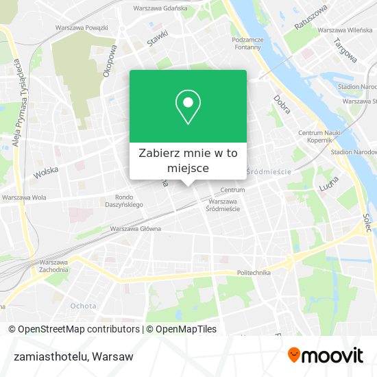 Mapa zamiasthotelu