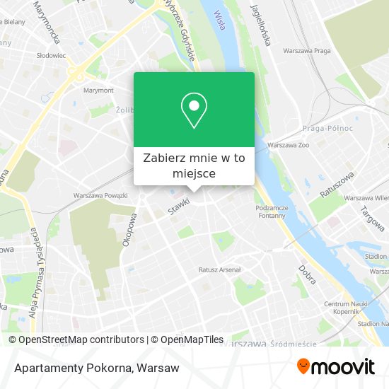 Mapa Apartamenty Pokorna