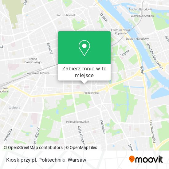 Mapa Kiosk przy pl. Politechniki