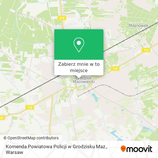 Mapa Komenda Powiatowa Policji w Grodzisku Maz.