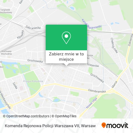 Mapa Komenda Rejonowa Policji Warszawa VII