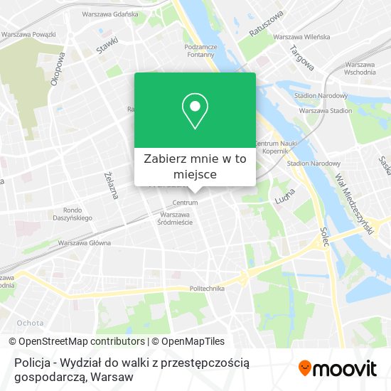 Mapa Policja - Wydział do walki z przestępczością gospodarczą