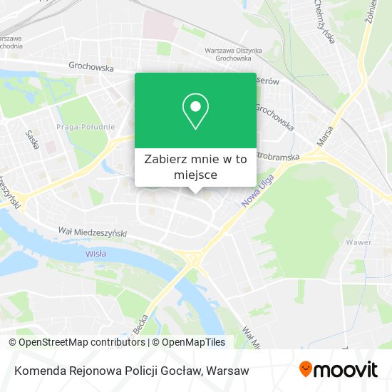 Mapa Komenda Rejonowa Policji Gocław